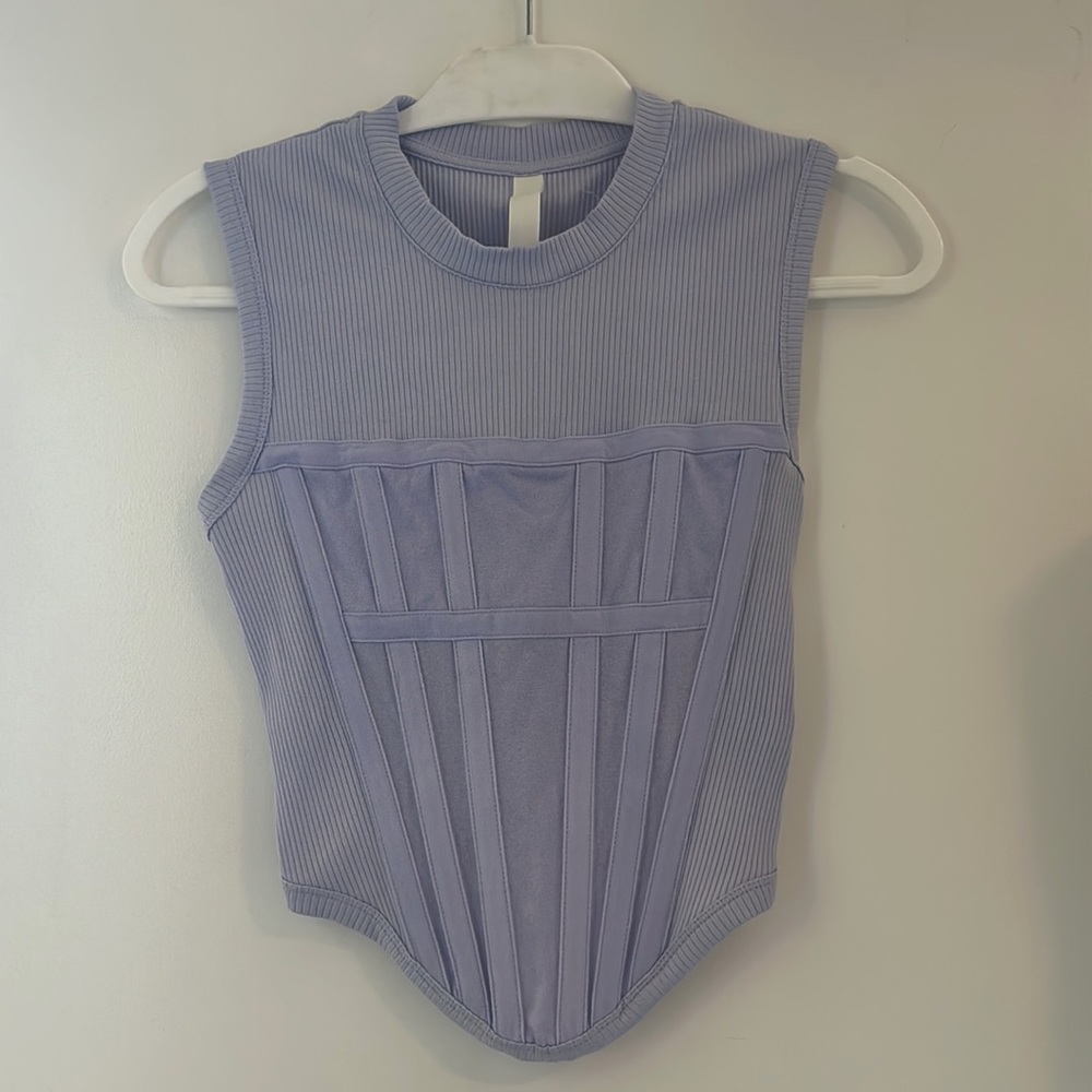 Dion Lee - Blue Corset Tank Top - image 1